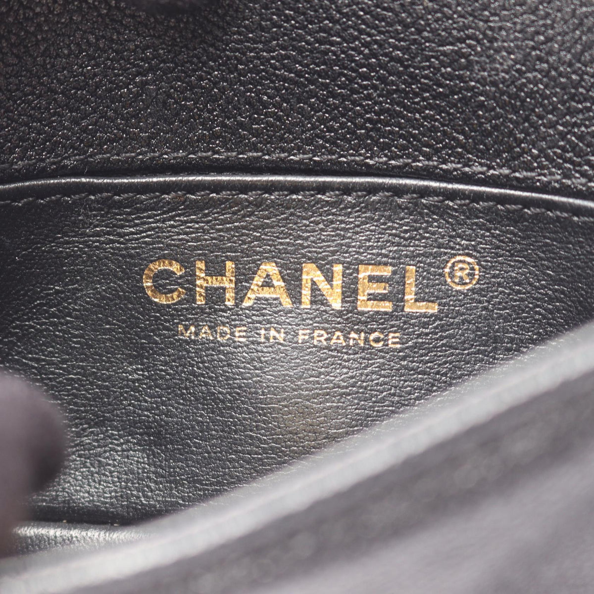 CHANEL Black Boy Chanel Mini Chevron V-stitch Grained Calfskin leather 2101219759029