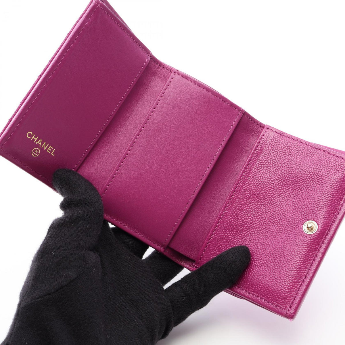 CHANEL Purple Classic Small Flap Wallet Matelasse Grained Calfskin leather AP0230 2101219952048