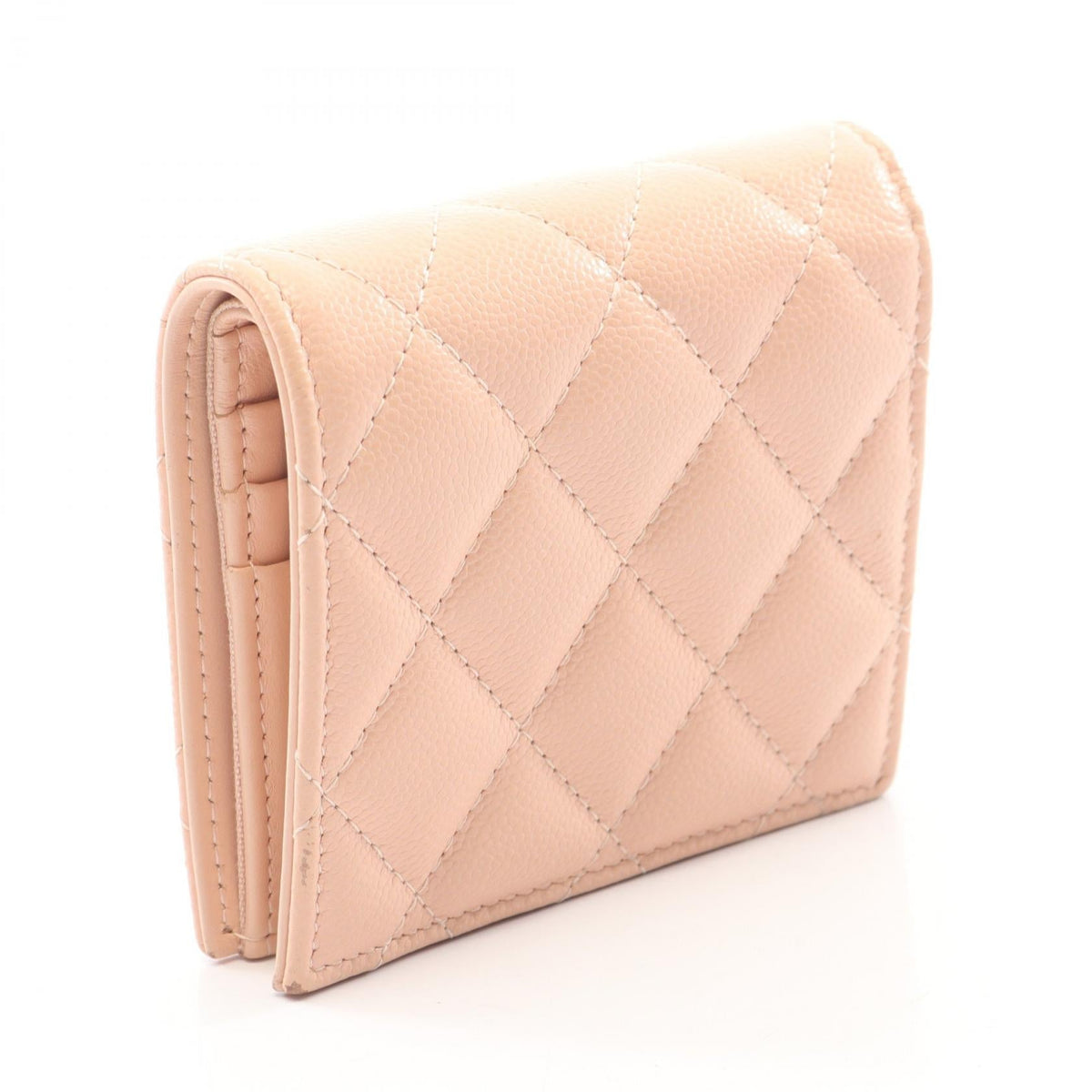 CHANEL Pink Matelasse Classic Small Wallet Grained Calfskin leather 2107400258531