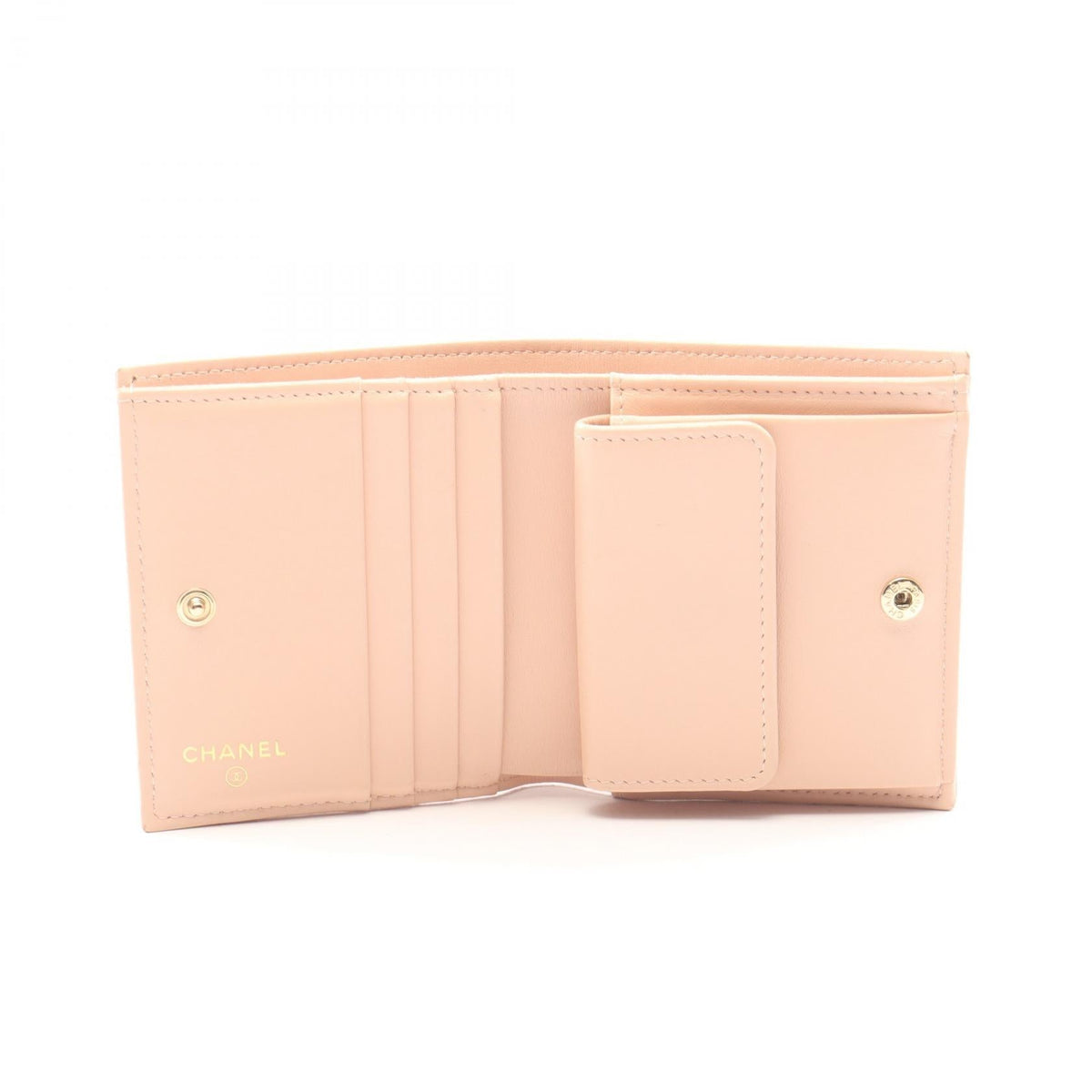 CHANEL Pink Matelasse Classic Small Wallet Grained Calfskin leather 2107400258531
