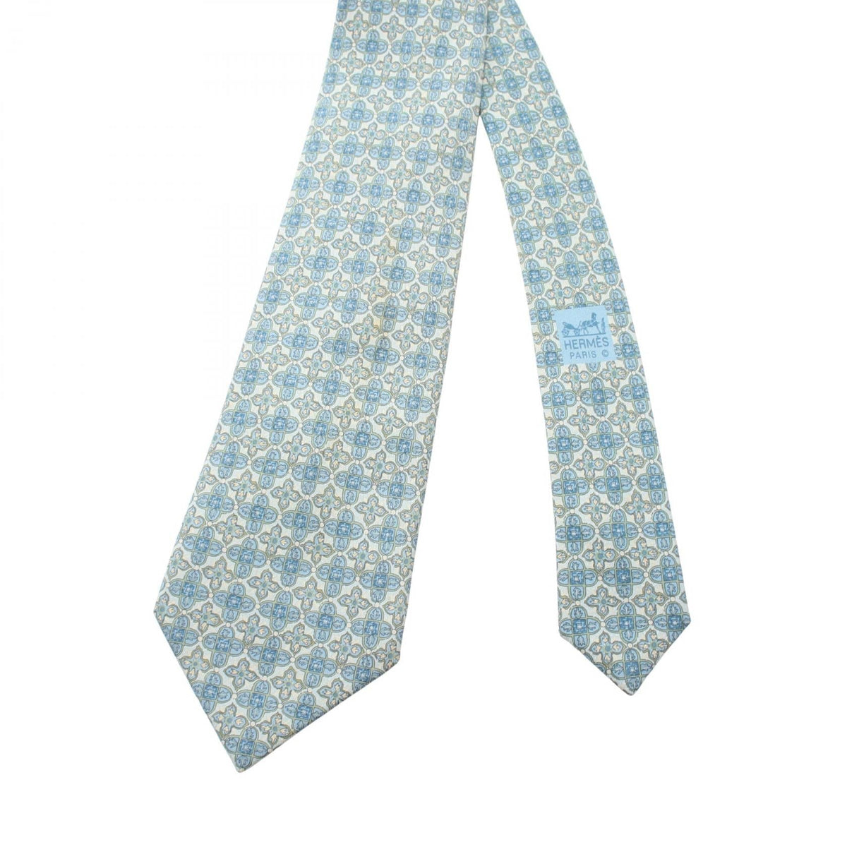 HERMES Overall handle tie Blue/Multicolor silk silk 2120800029822