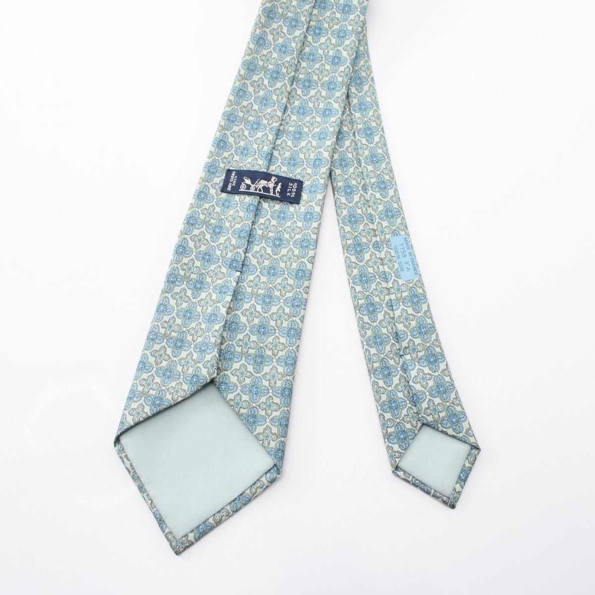 HERMES Overall handle tie Blue/Multicolor silk silk 2120800029822