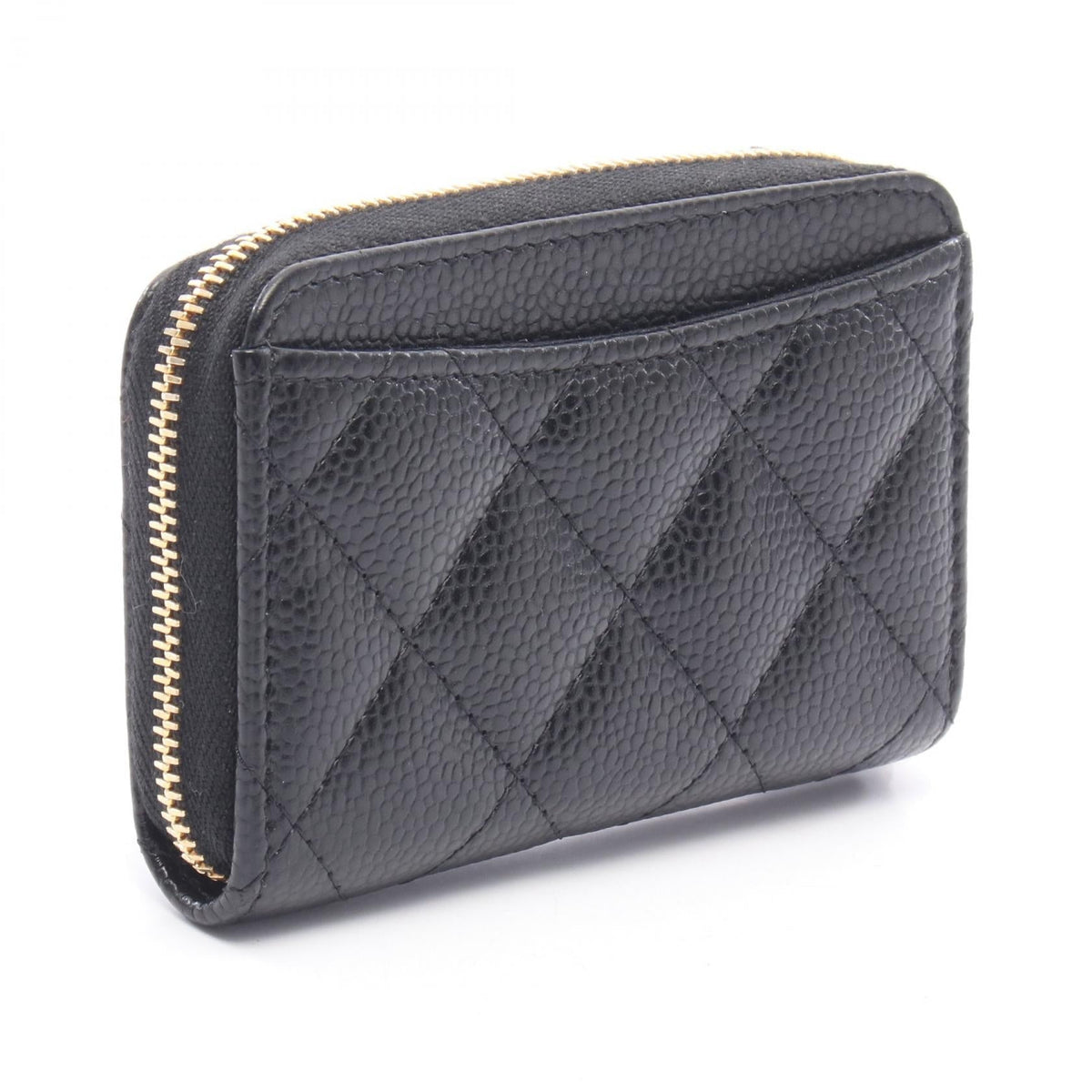 CHANEL Black Classic Zip Coin Purse Matelasse Grained Calfskin leather AP0216 2107601168868