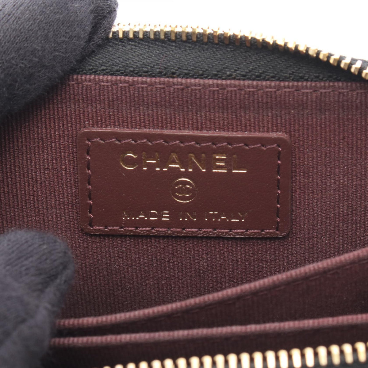 CHANEL Black Classic Zip Coin Purse Matelasse Grained Calfskin leather AP0216 2107601168868