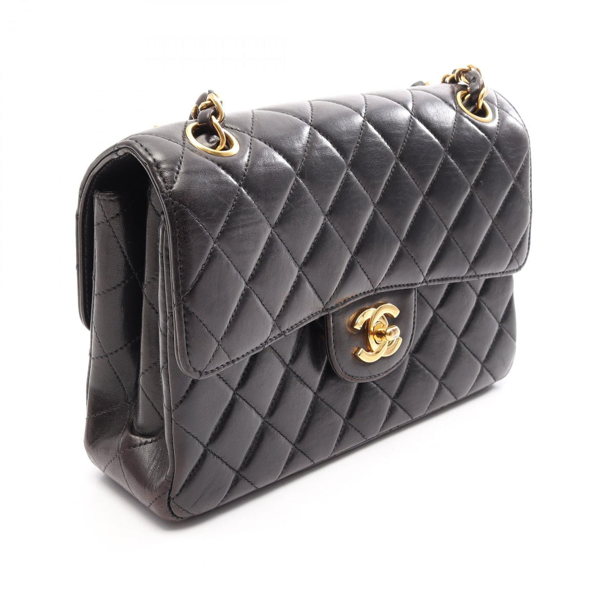 CHANEL Black Matelasse W Face Lambskin (sheep leather) 2101220129941