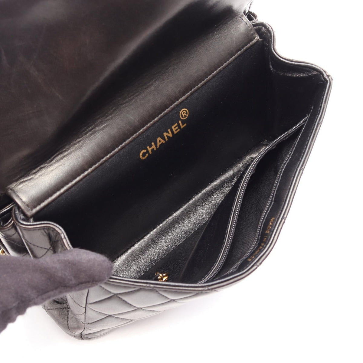 CHANEL Black Matelasse W Face Lambskin (sheep leather) 2101220129941