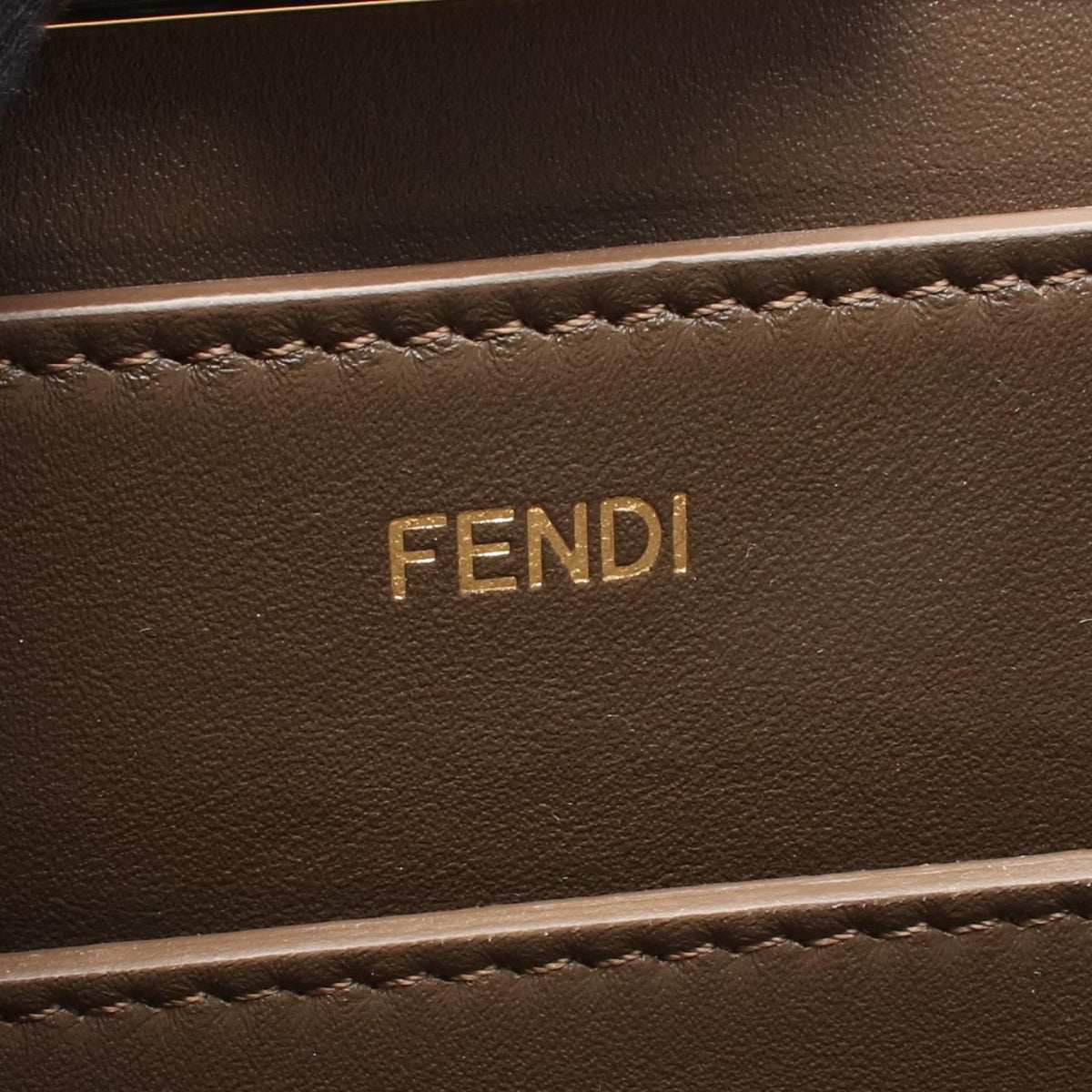 FENDI Peekaboo I See You Medium 2WAY Handbag Brown/Yellow/Multicolor PVC coated canvas�Patent leather�leather 8BN321 2120900136109