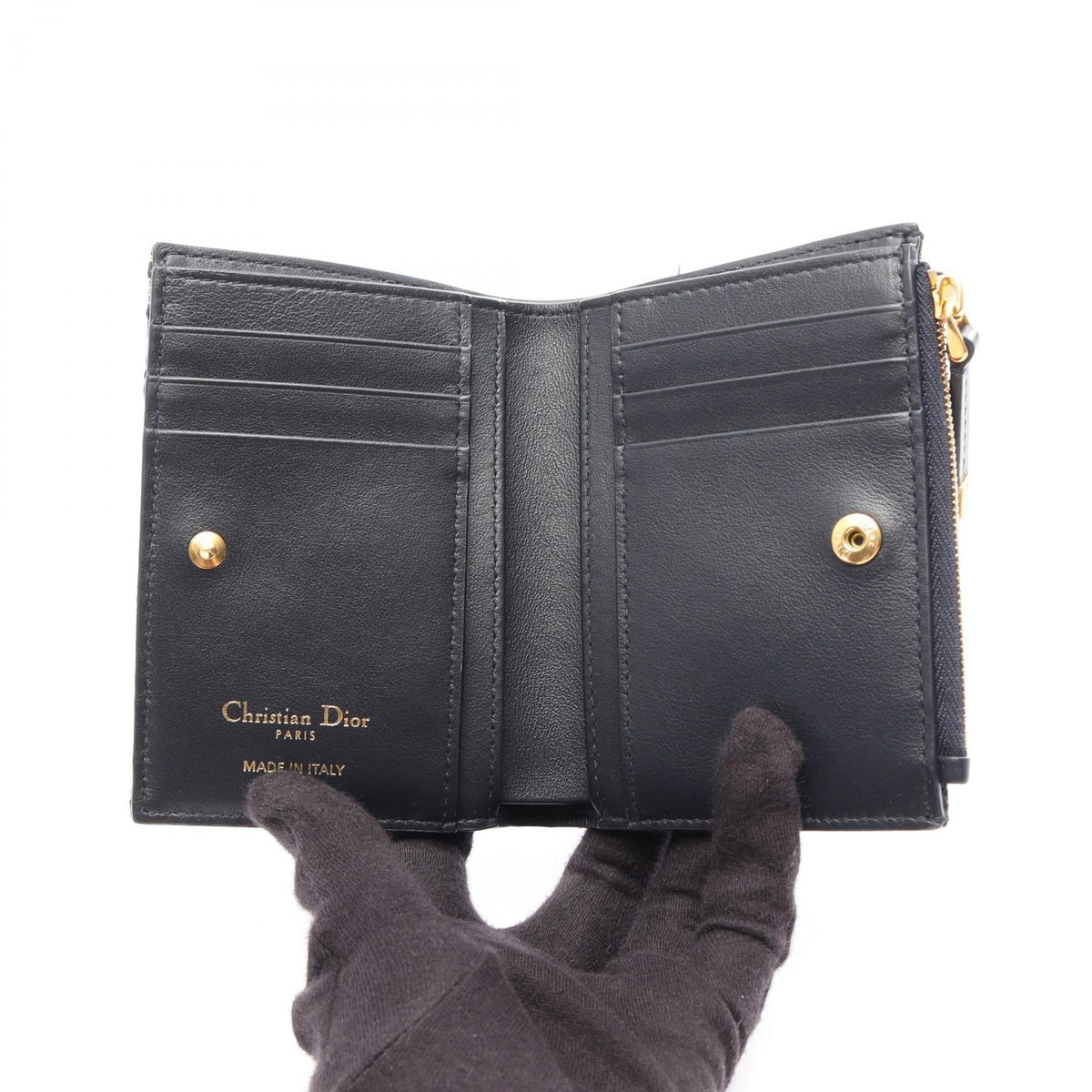 Christian Dior 30 Montaigne Dahlia Oblique Bi-fold wallet Beige/Navy leather campus S2197UTZQ_M928 2120100037671