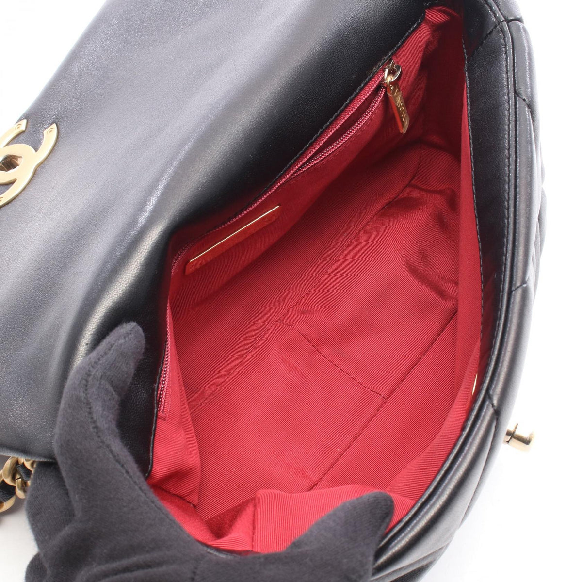 CHANEL Black 19 dix-neuf 19 Matelasse leather AS1160 2101220126506