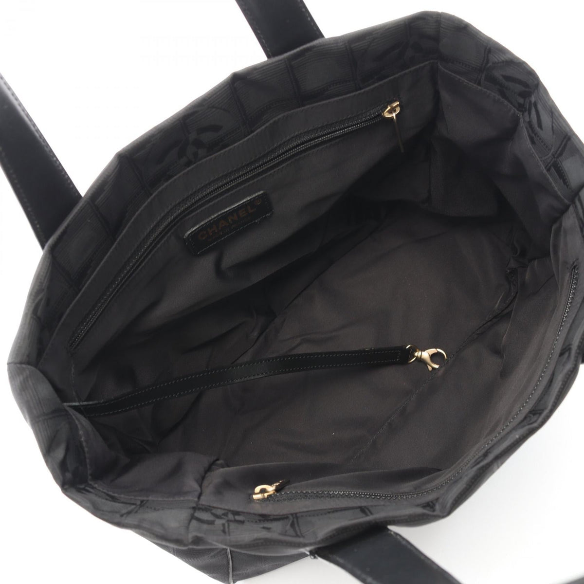 CHANEL Black New Travel Line PM leather�Nylon canvas A20457 2101220126872