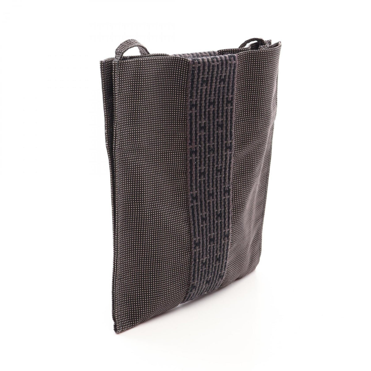 HERMES Herline pochette Shoulder Bag Gray Other Nylon canvas 2101220127572