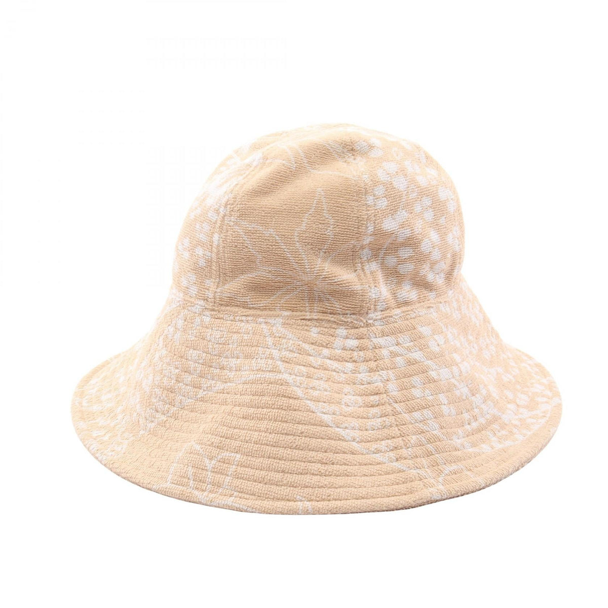 HERMES Jean Les Leopards Pile Bucket hat Beige Other cotton 2101220128098