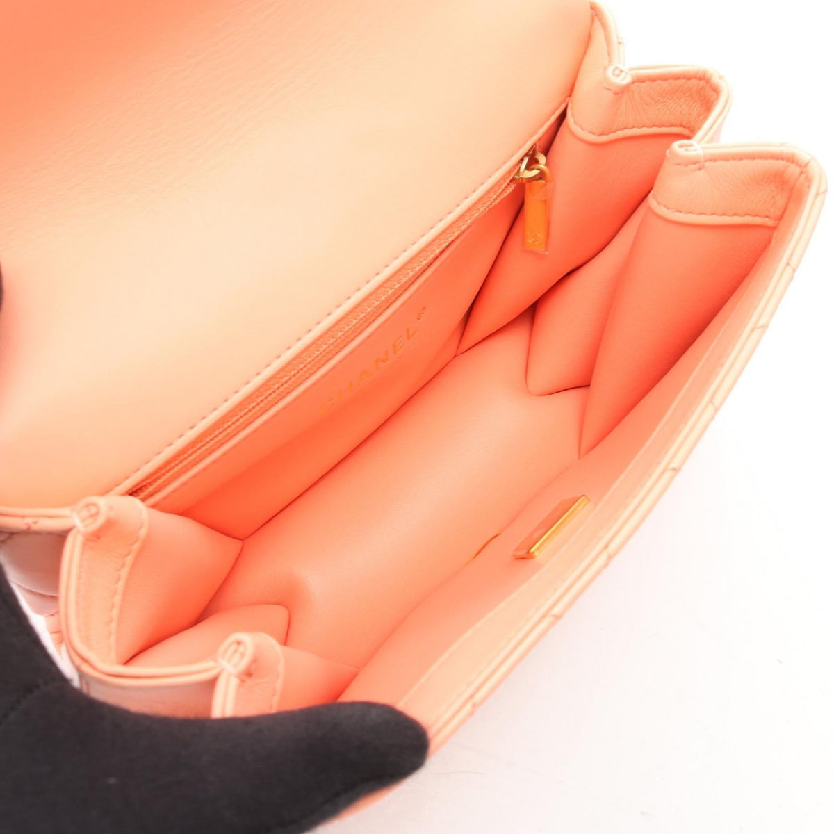 CHANEL Orange Matelasse 2WAY Lambskin (sheep leather) 2101220116675