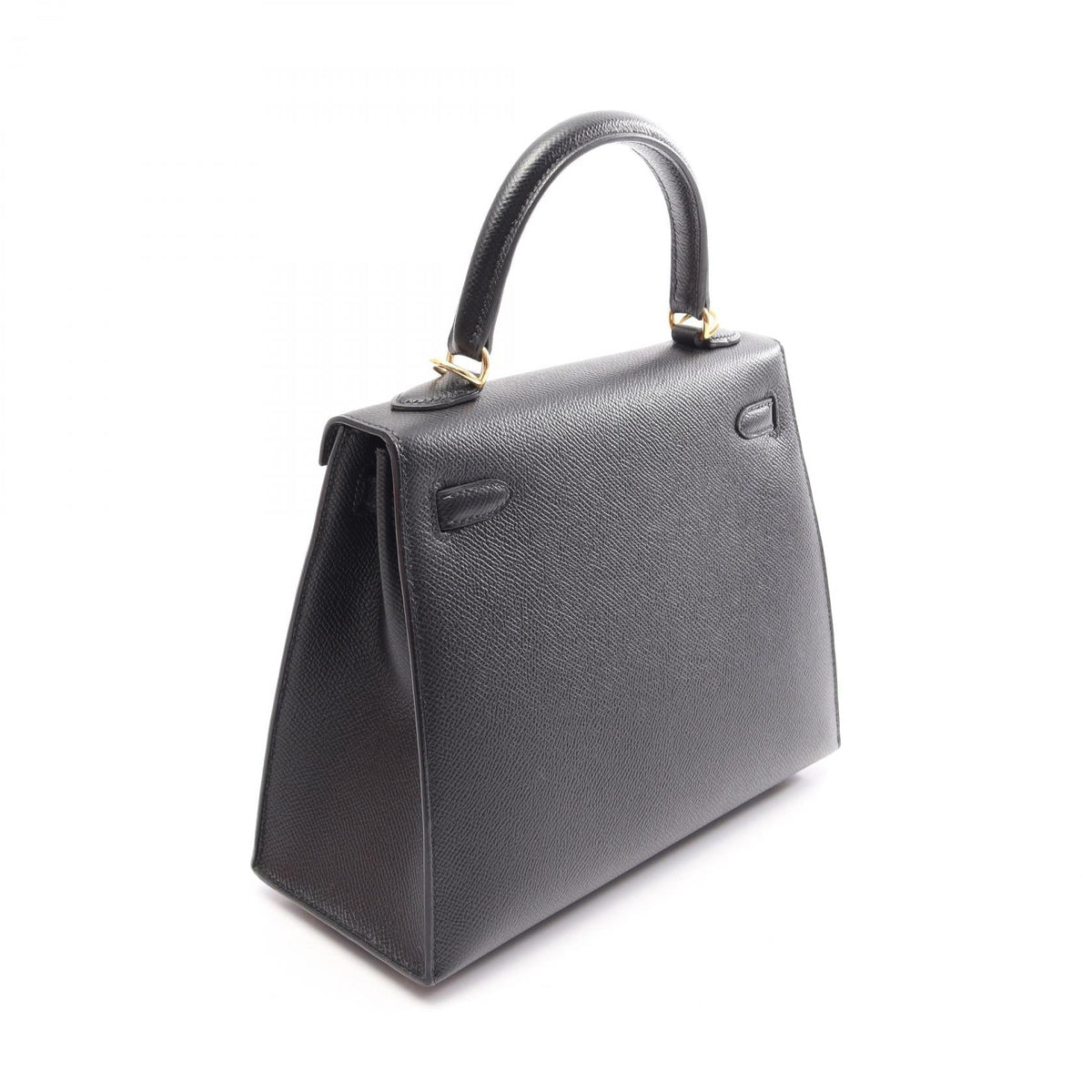 HERMES Kelly 25 (External Stitching) 2-Way Handbag Black Epsom Other Epsom 2120800032815
