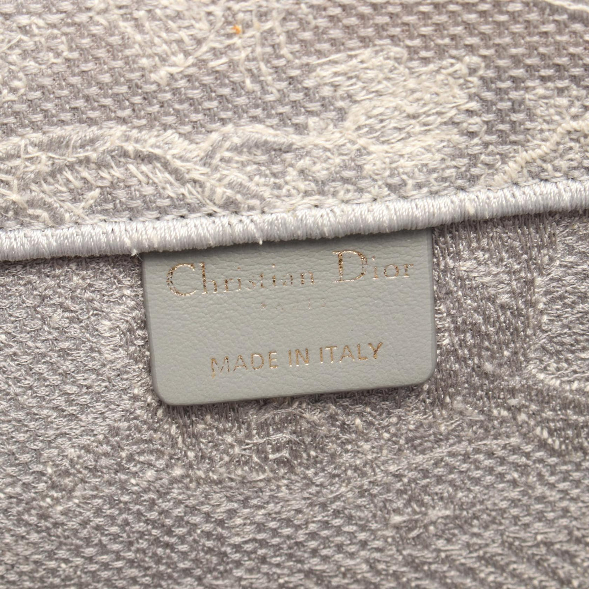 Christian Dior BOOK TOTE Medium Tote Bag Gray/White canvas 2101220095291