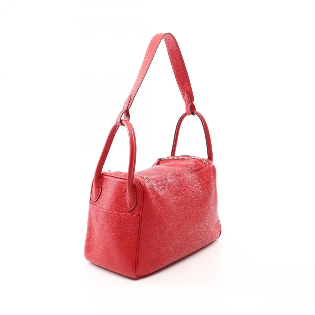 HERMES Lindy 30 Vermillon Shoulder Bag Red Taurillon Clemence Other Taurillon Clemence 2101220055448
