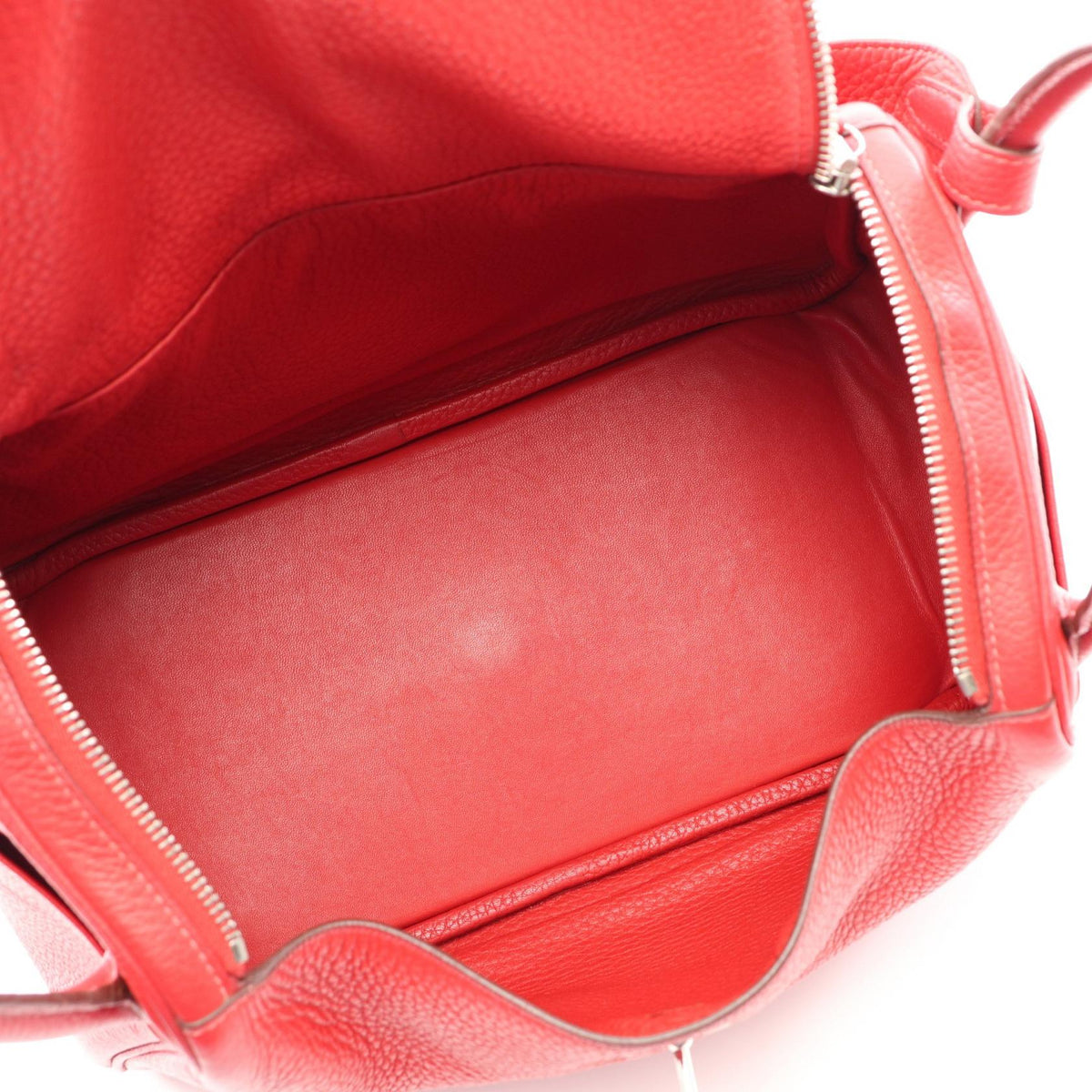 HERMES Lindy 30 Vermillon Shoulder Bag Red Taurillon Clemence Other Taurillon Clemence 2101220055448