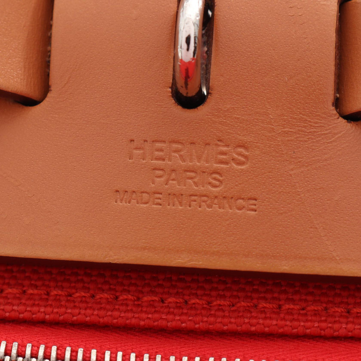 HERMES Alebag Zip PM Terre Battue Natural 2WAY HandbagOrange Orange Orange/Brown Towar Military Other Toile Military / Vache leather hunter 2101220055967
