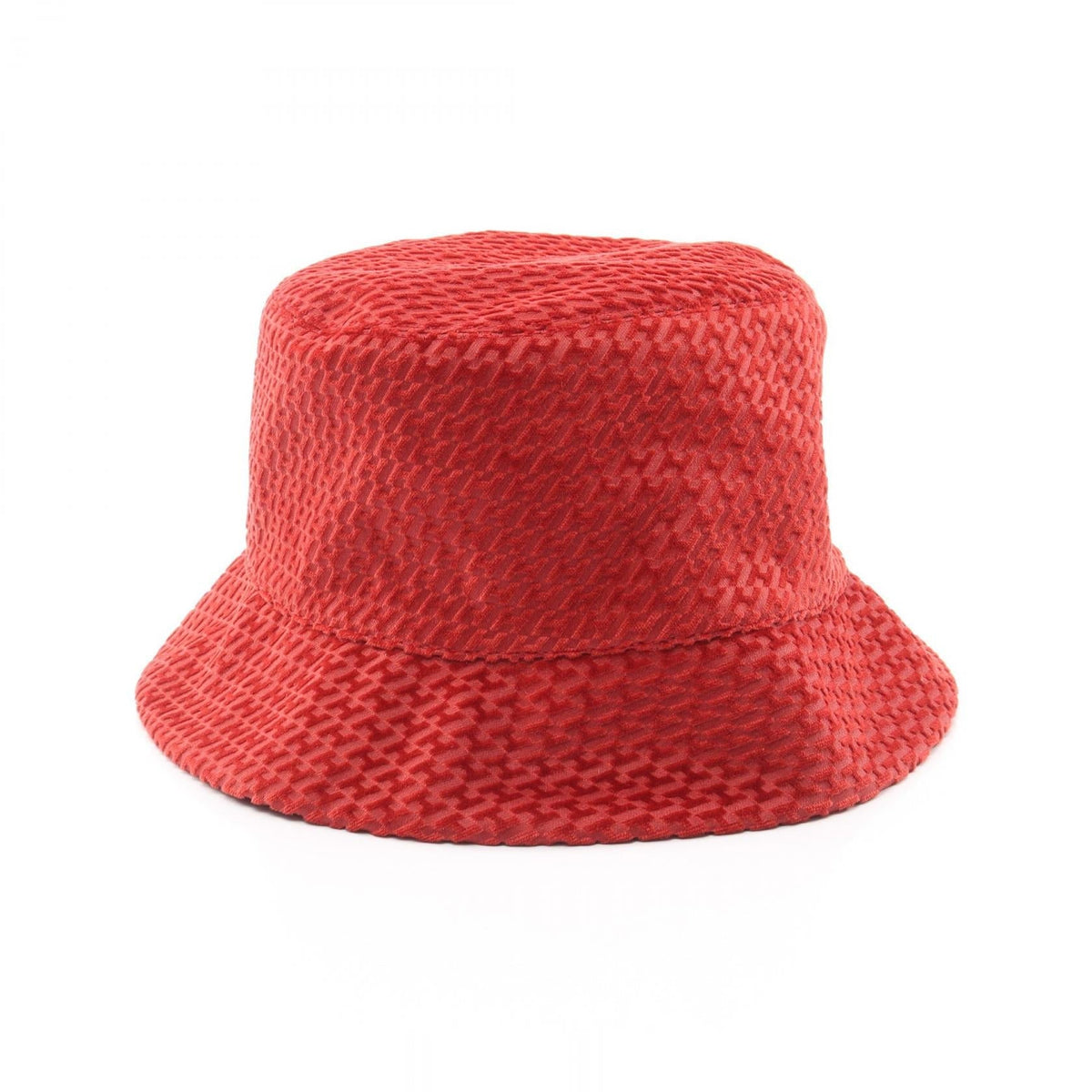 HERMES Harper H pattern velour hat Red Other cotton 2120900132347