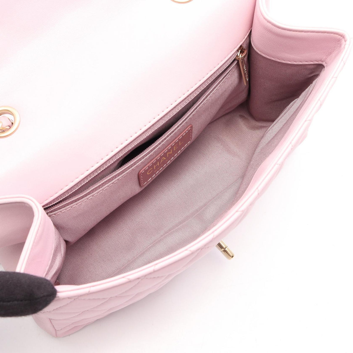 CHANEL Pink Matelasse single flap Lambskin (sheep leather) 2101220057596