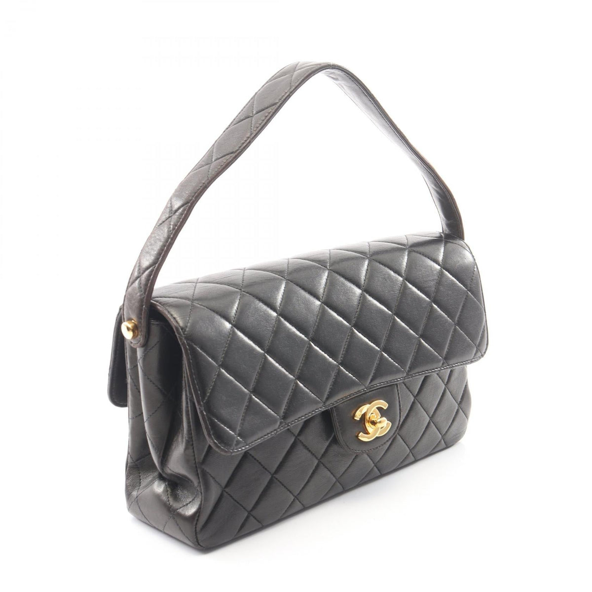CHANEL Black Matelasse W Face Lambskin (sheep leather) 2101220060411