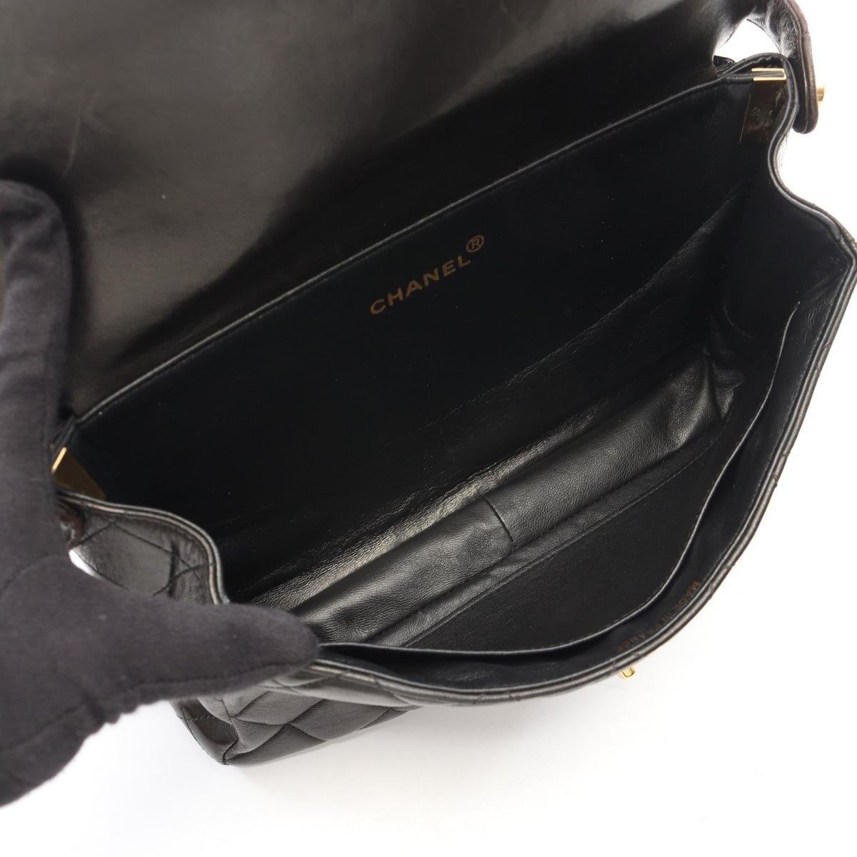 CHANEL Black Matelasse W Face Lambskin (sheep leather) 2101220060411