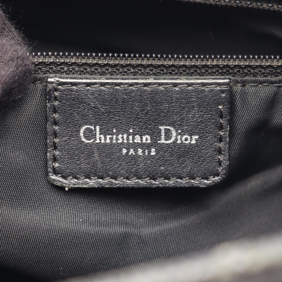 Christian Dior Trotter Tote Bag Black canvas�leather 2101220065829