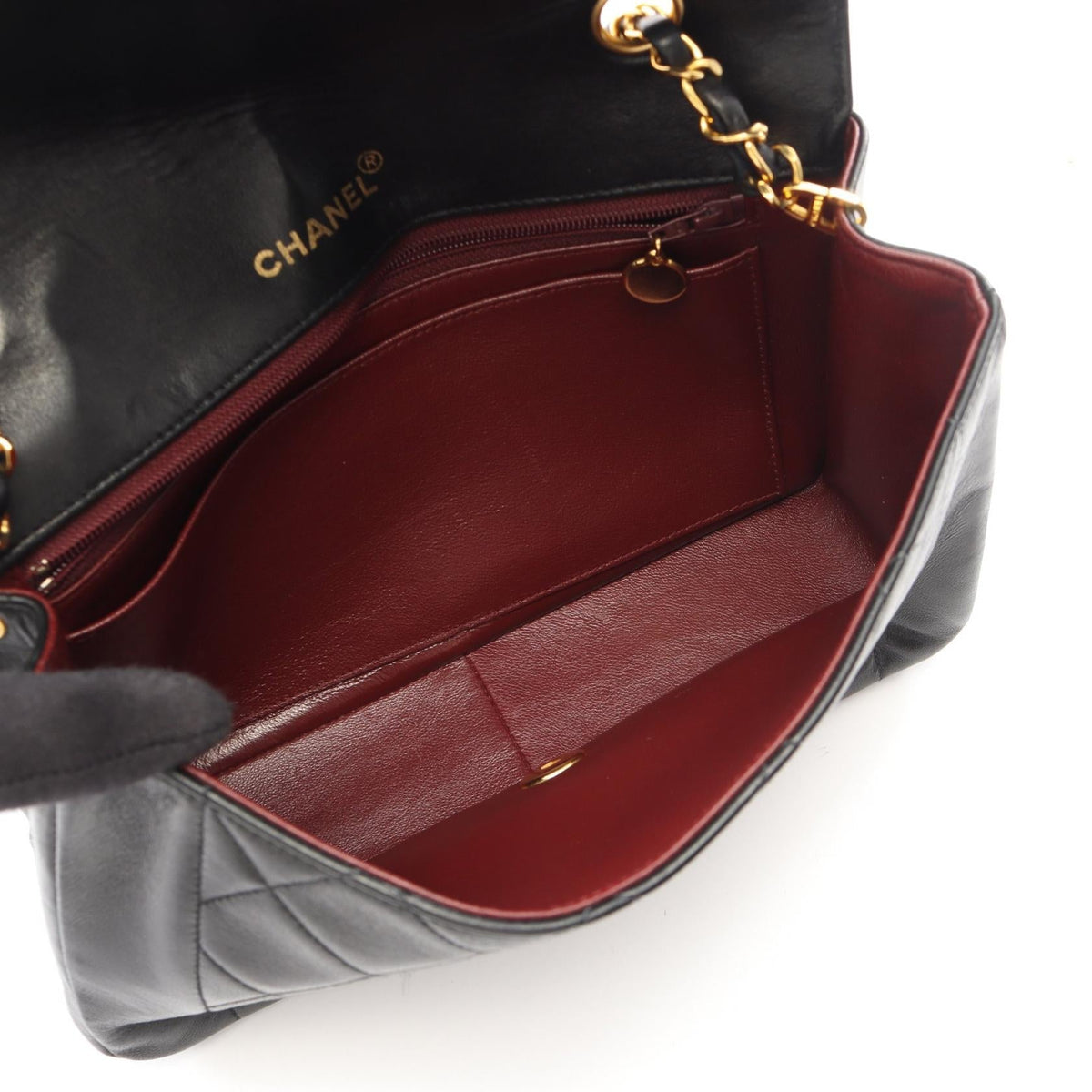 CHANEL Black Matelasse Diana Flap Lambskin (sheep leather) A01165 2101219988627