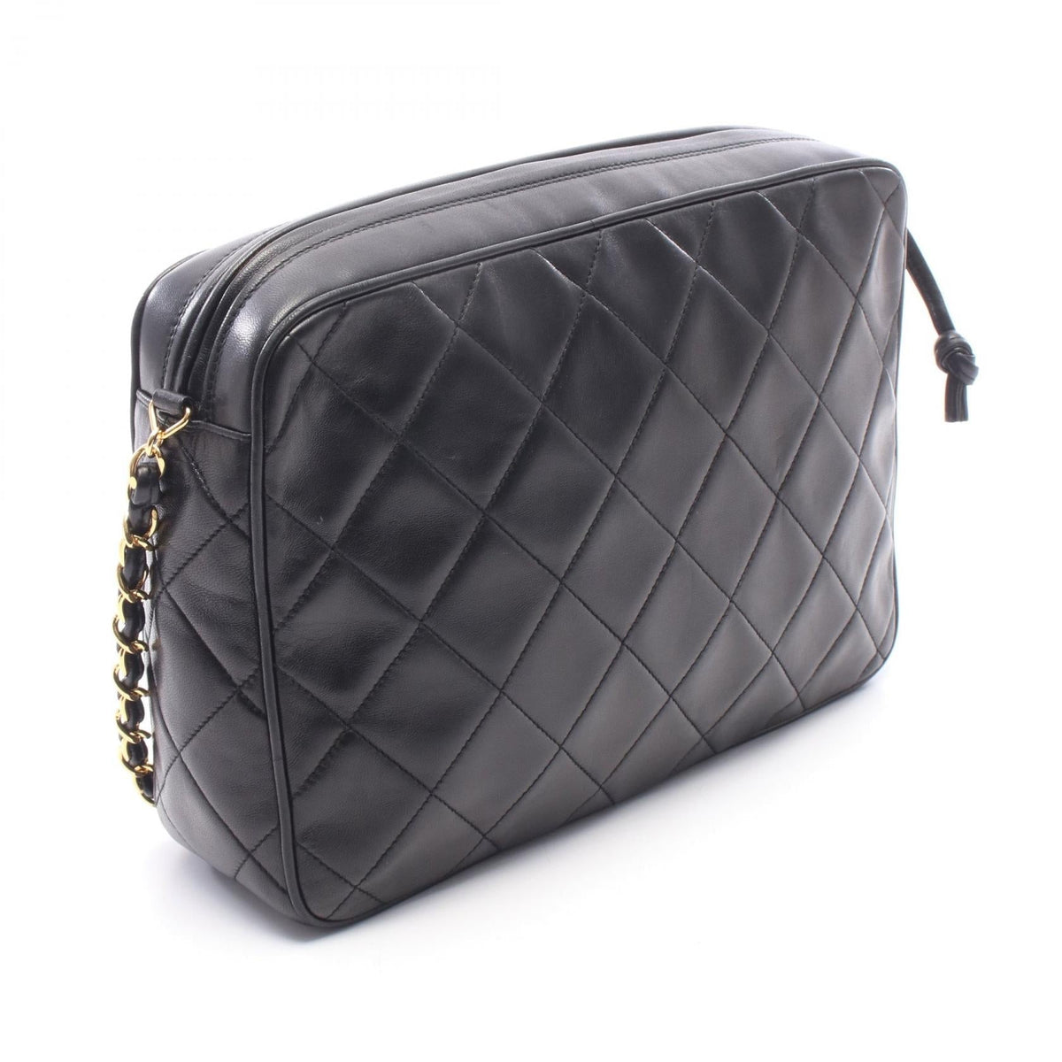 CHANEL Black Matelasse Lambskin (sheep leather) 2101219989167