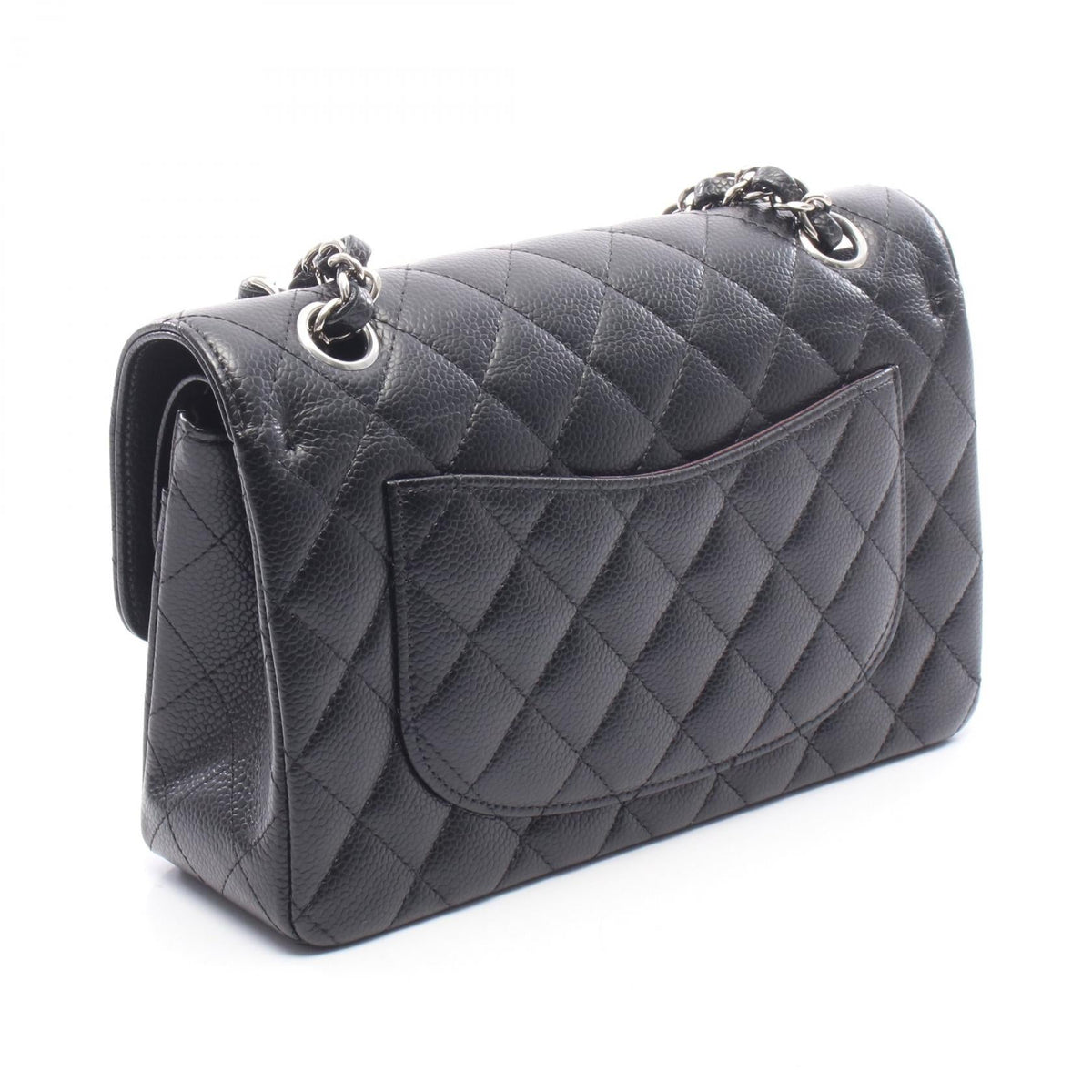 CHANEL Black Matelasse W flap Grained Calfskin leather 2101220078980