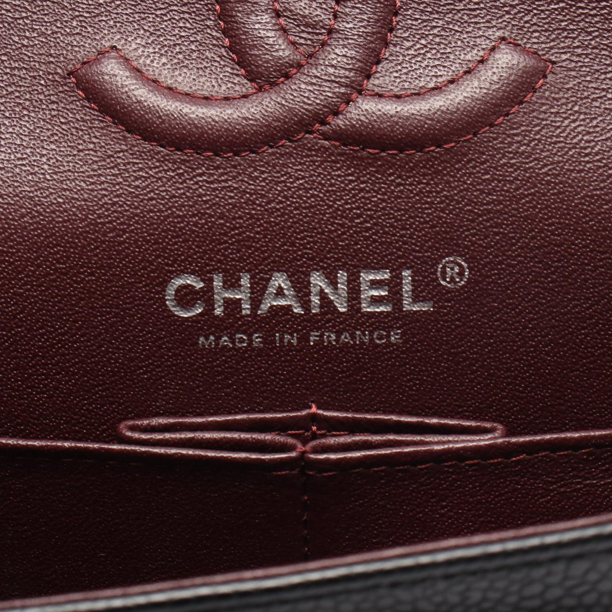 CHANEL Black Matelasse W flap Grained Calfskin leather 2101220078980