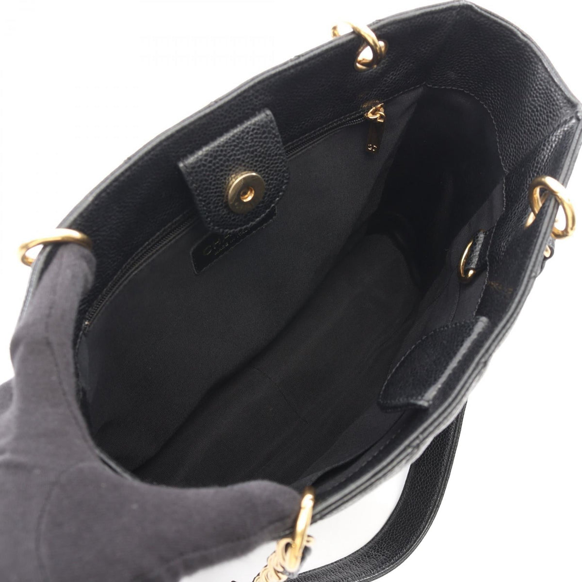 CHANEL Black Matelasse PST Grained Calfskin leather A50994 2101220126469