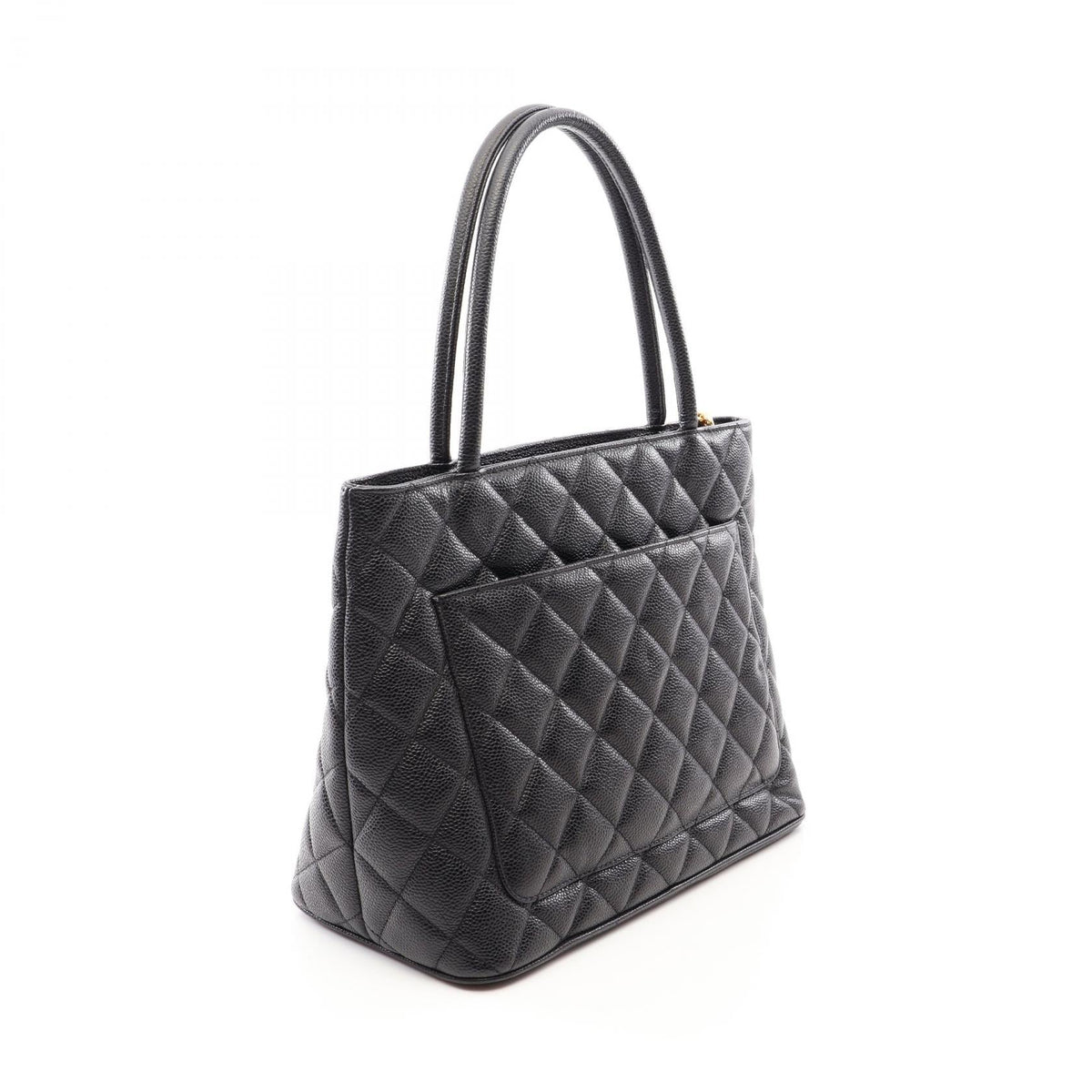 CHANEL Black Medallion tote Grained Calfskin leather A01804 2101220126827