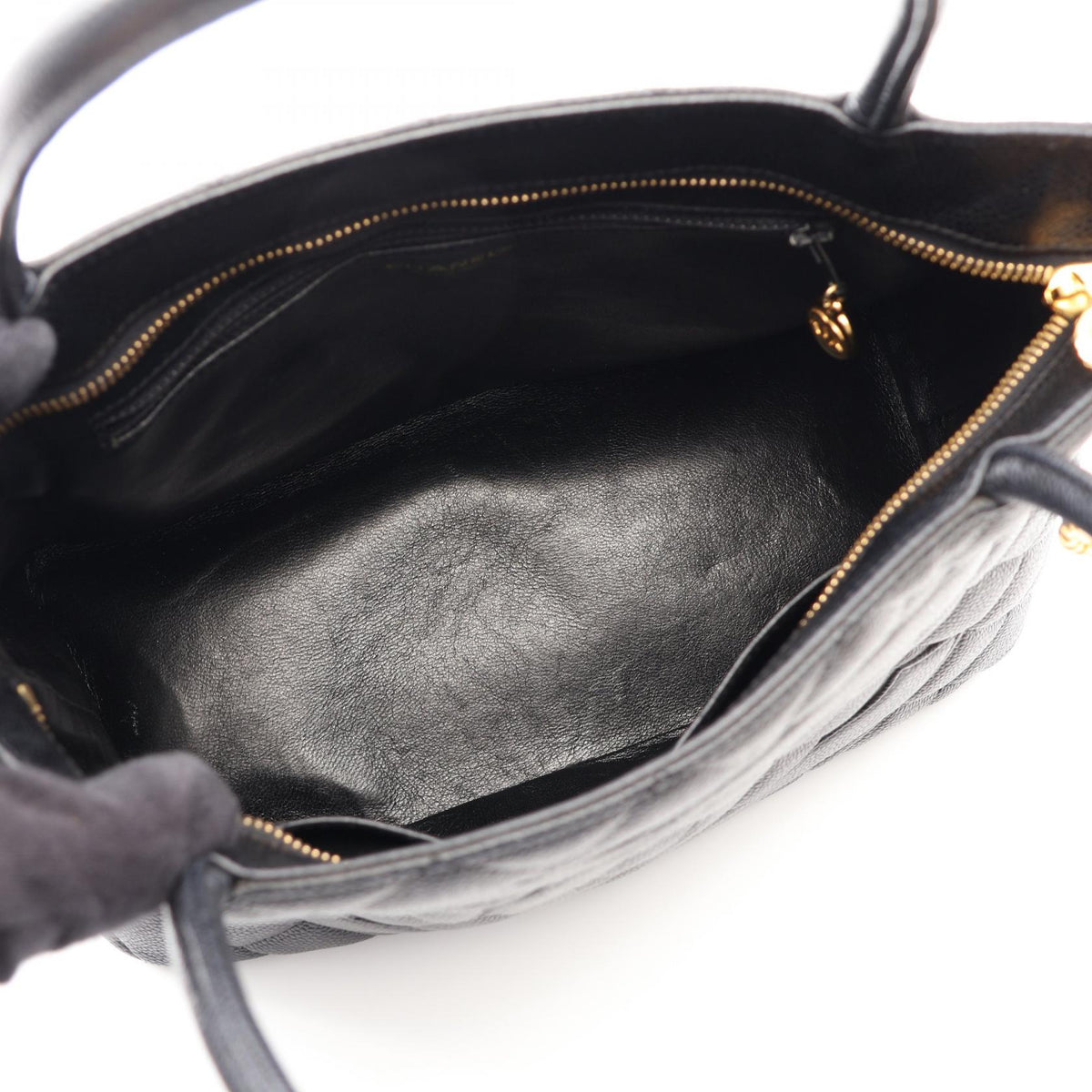 CHANEL Black Medallion tote Grained Calfskin leather A01804 2101220126827