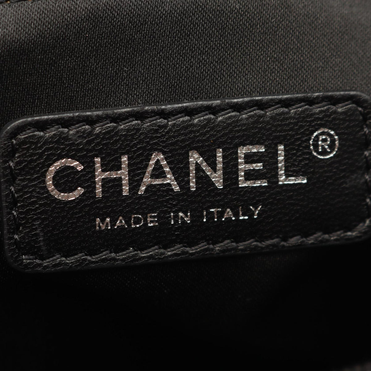 CHANEL Black Paris Biarritz MM canvas�leather 2101220099107