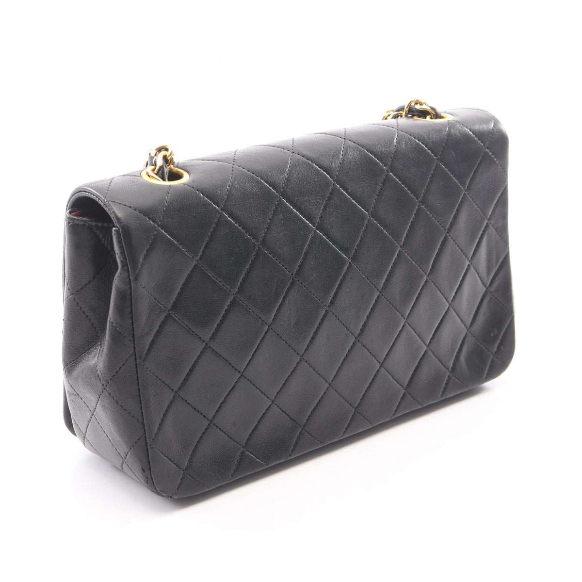 CHANEL Black Full flap Matelasse Lambskin (sheep leather) 2101220118044