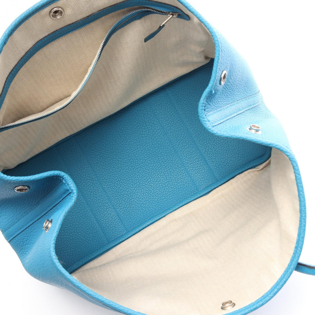 HERMES Garden party PM Tote BagBlue zanzibar Blue zanzibar Blue Negonda leather leather Negonda leather 2101220124601