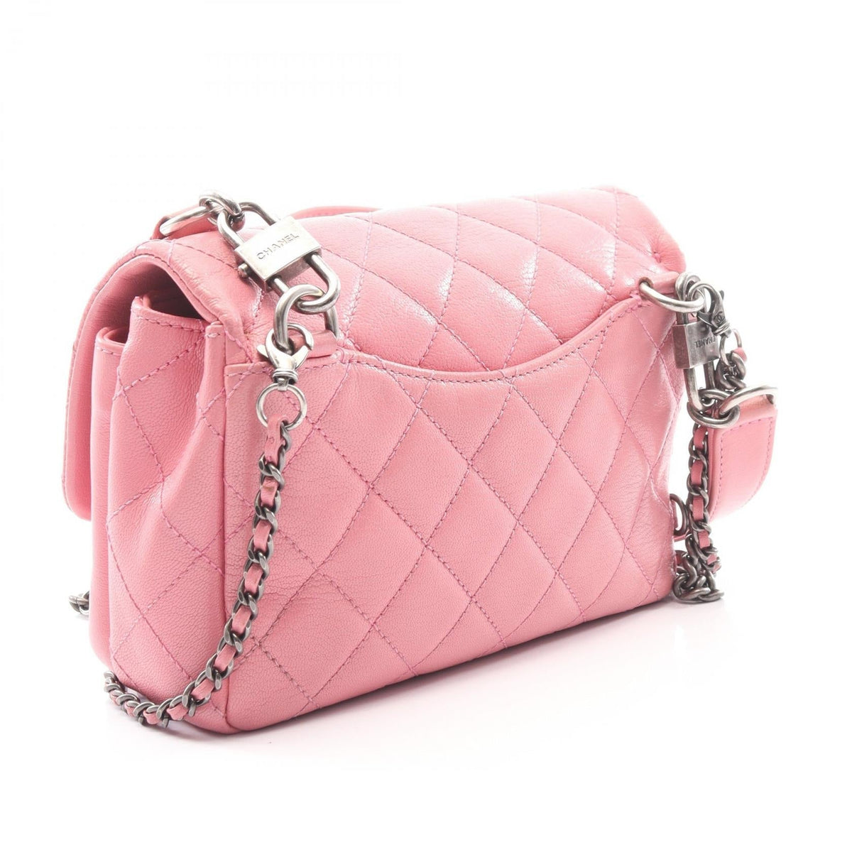 CHANEL Pink Matelasse 2WAY leather 2101220125813