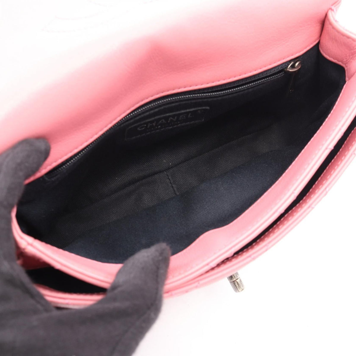 CHANEL Pink Matelasse 2WAY leather 2101220125813