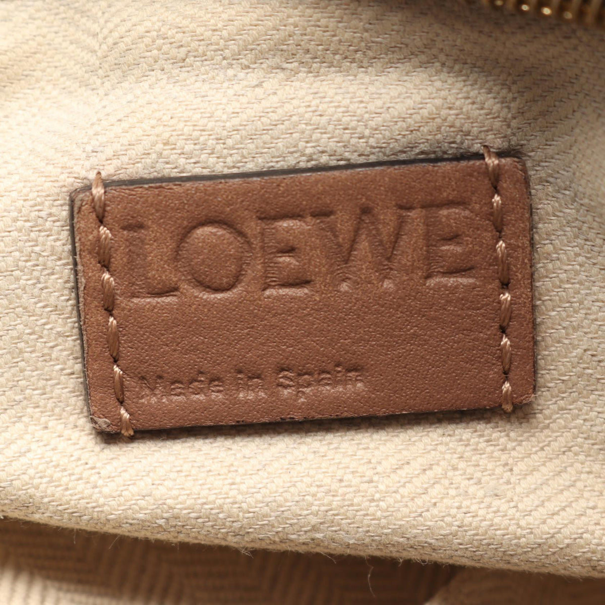LOEWE Puzzle Bag Medium 2WAY Handbag Brown/Beige/Black leather 2101220125882