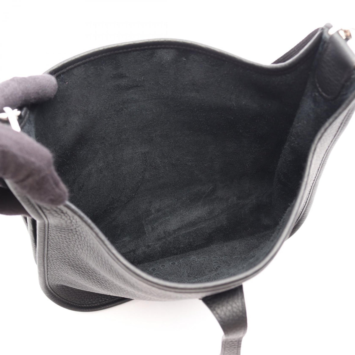 HERMES Evelyne 3 Troyes PM Shoulder Bag Black Taurillon Clemence leather Taurillon Clemence 2101220115982