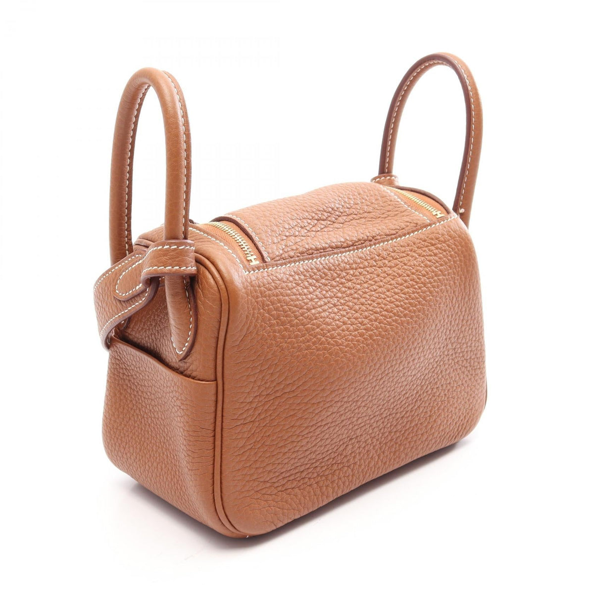 HERMES Lindy Mini Shoulder BagGold Gold Brown Taurillon Clemence leather Taurillon Clemence 2101220116439