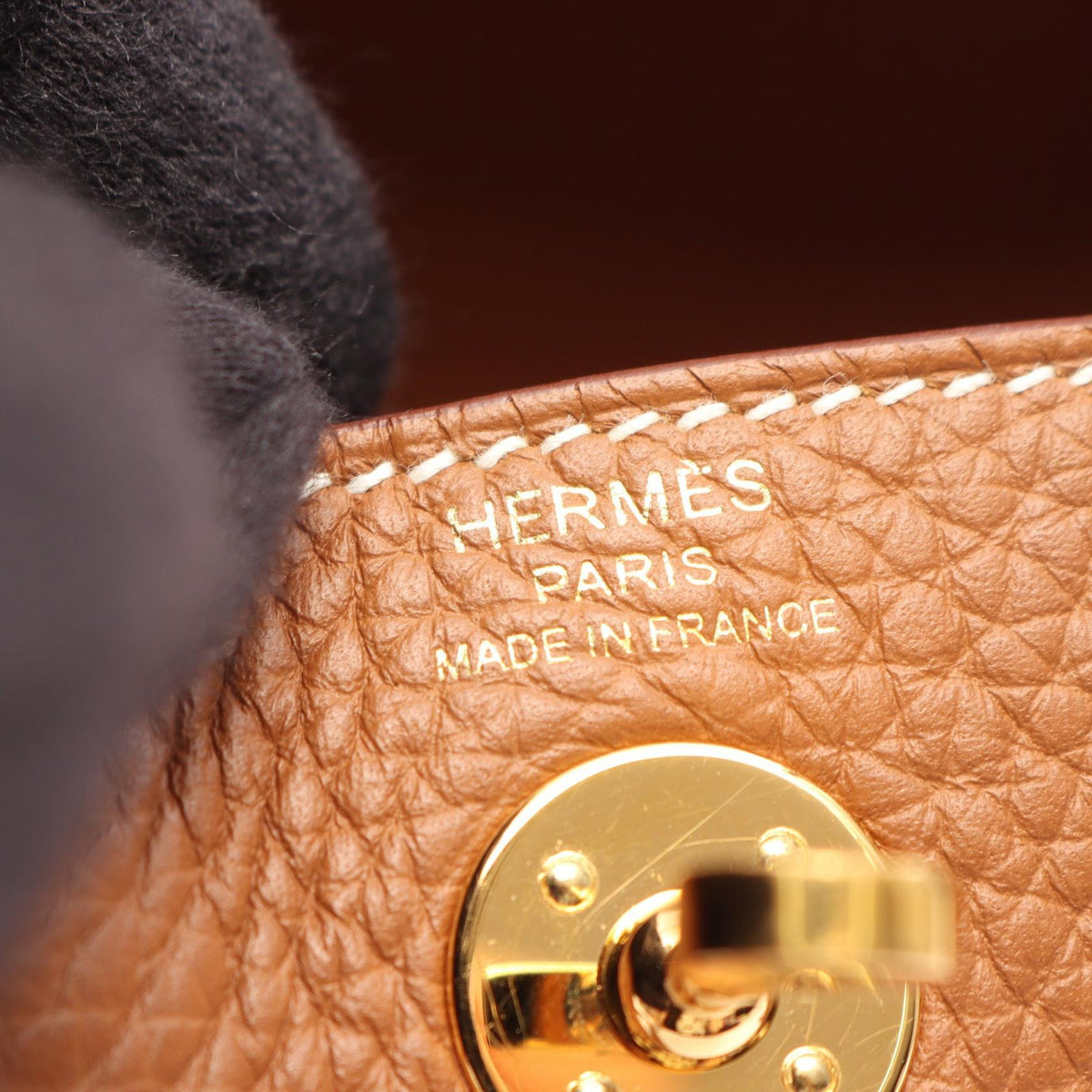 HERMES Lindy Mini Shoulder BagGold Gold Brown Taurillon Clemence leather Taurillon Clemence 2101220116439