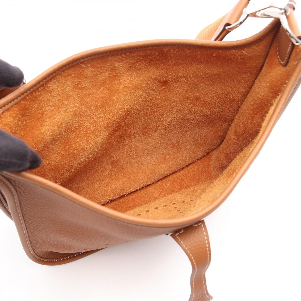 HERMES Evelyne 3 Troyes PM Shoulder BagGold Gold Brown Taurillon Clemence leather Taurillon Clemence 2101220117542