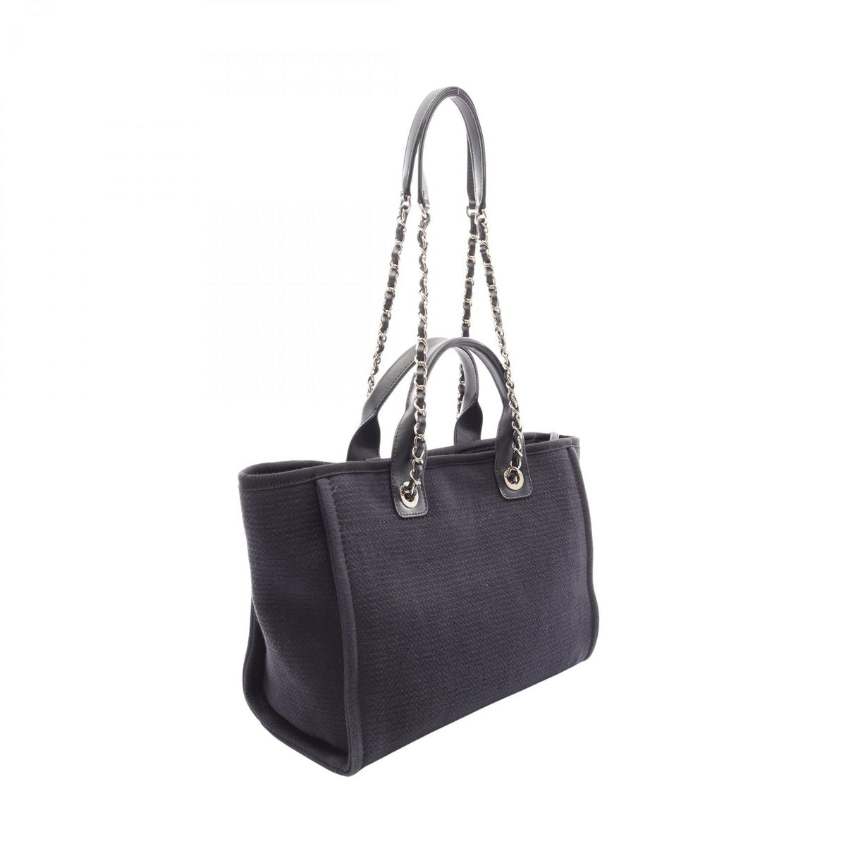 CHANEL Black Deauville canvas�leather A67001 2101219812342