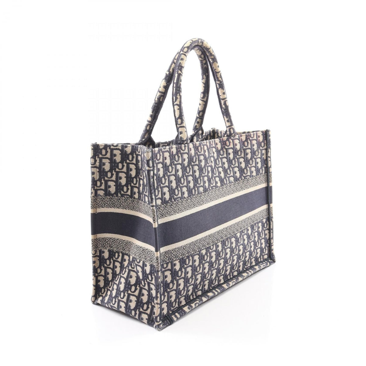 Dior BOOK TOTE Medium Oblique Tote Bag Beige/Navy canvas 2101220095505