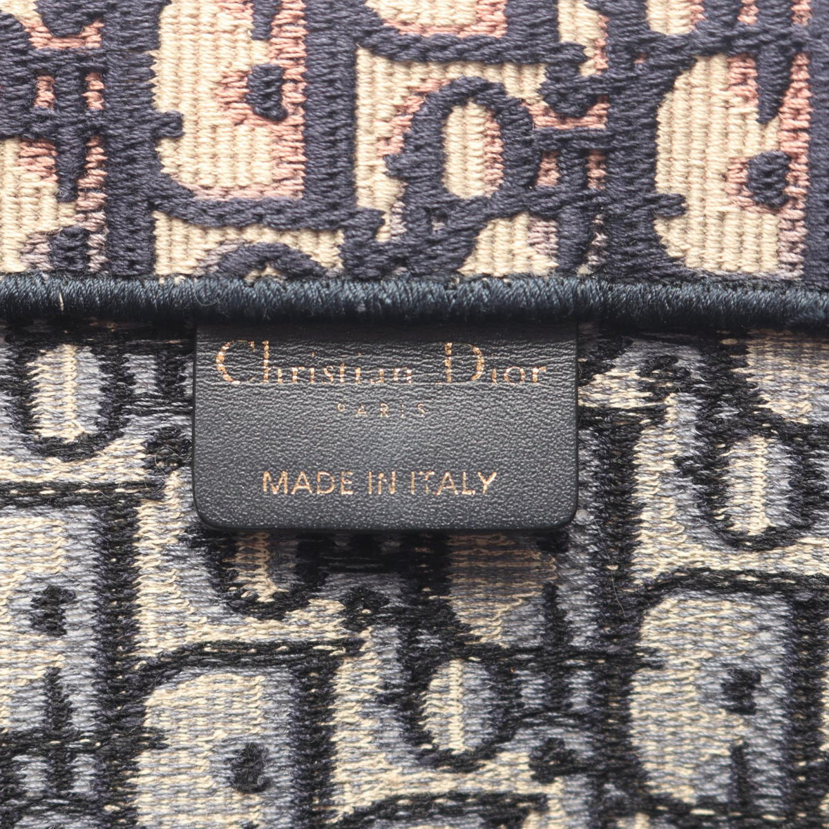 Dior BOOK TOTE Medium Oblique Tote Bag Beige/Navy canvas 2101220095505