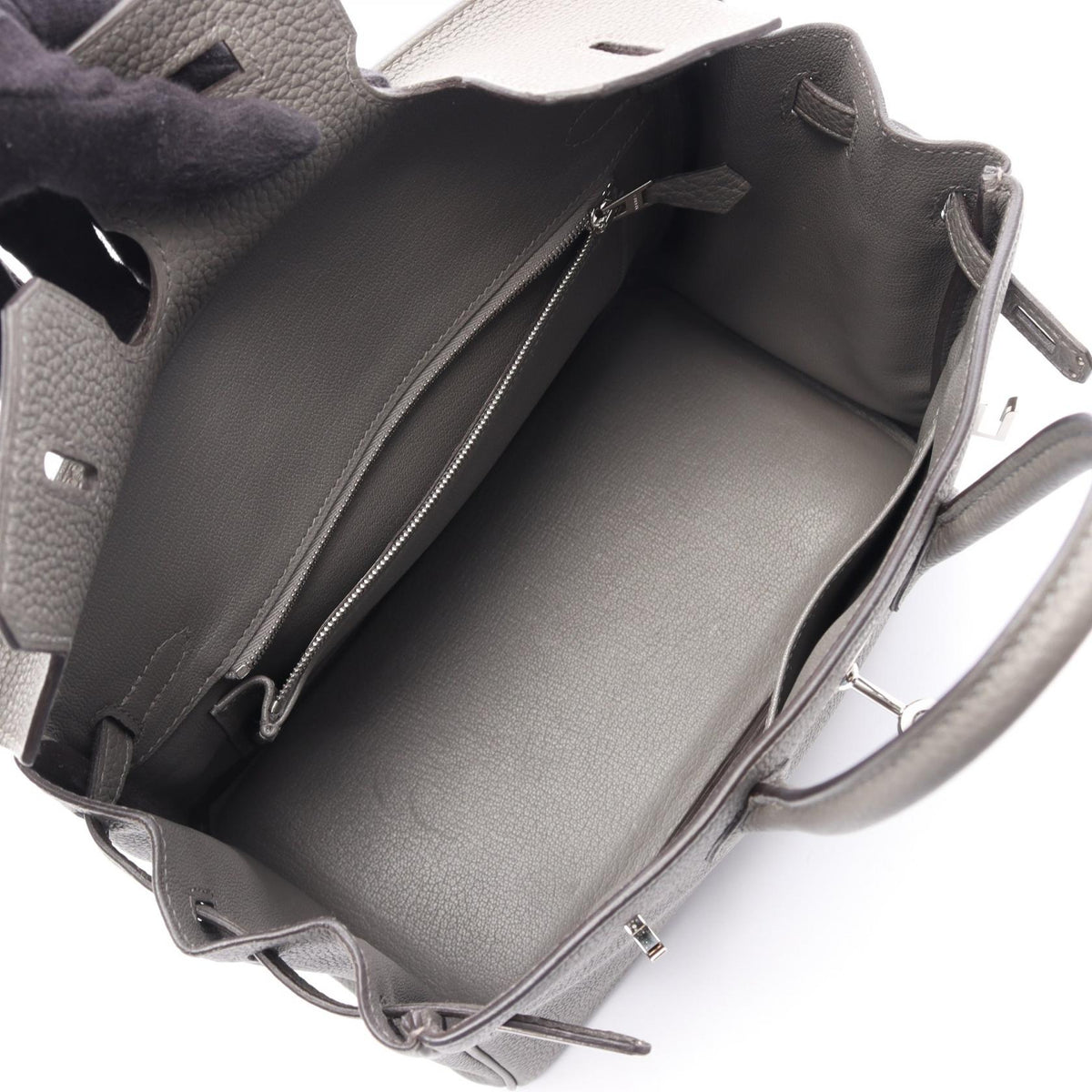 HERMES Birkin 25 HandbagGrimayer Grimayer Gray Togo leather leather Togo leather 2104102520133