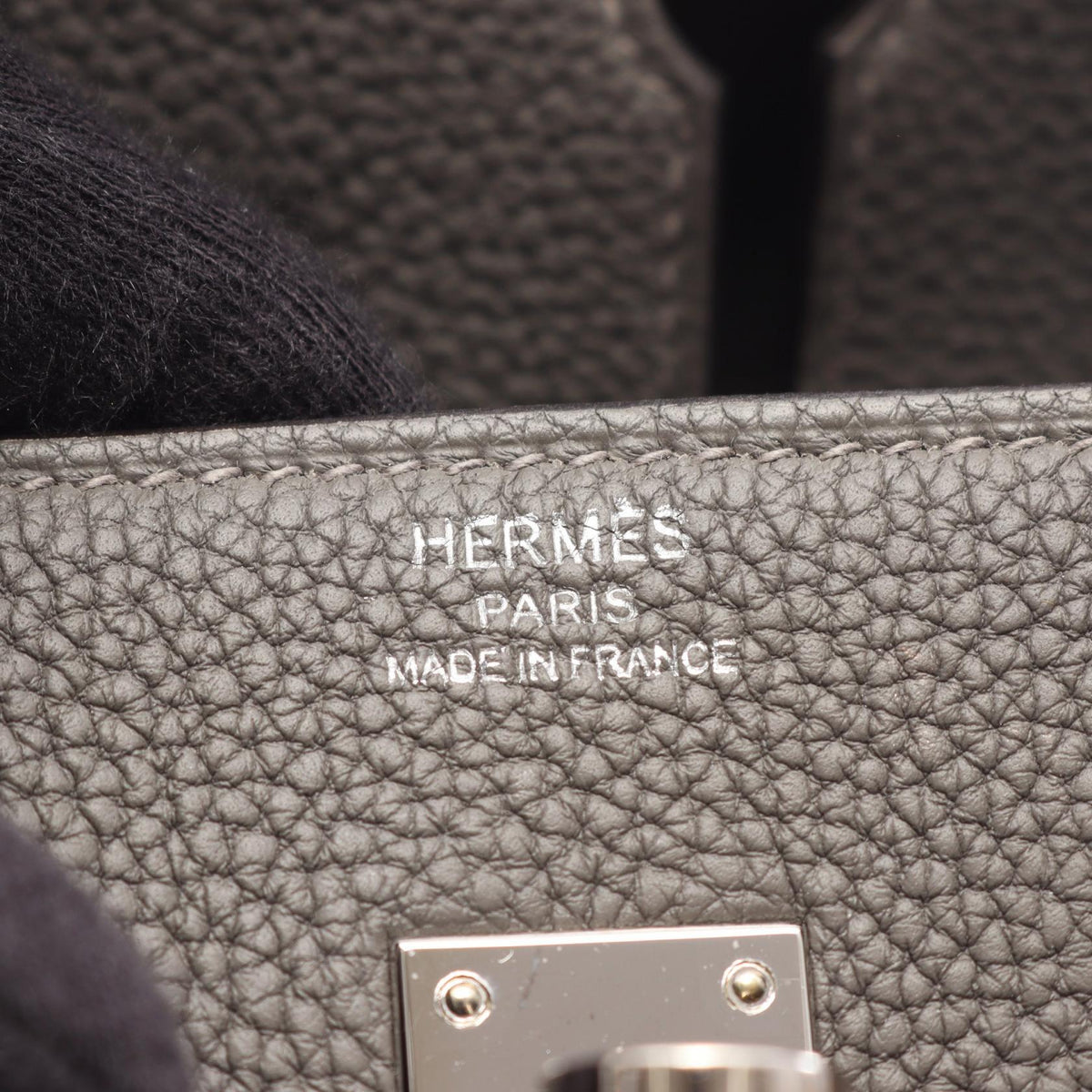 HERMES Birkin 25 HandbagGrimayer Grimayer Gray Togo leather leather Togo leather 2104102520133
