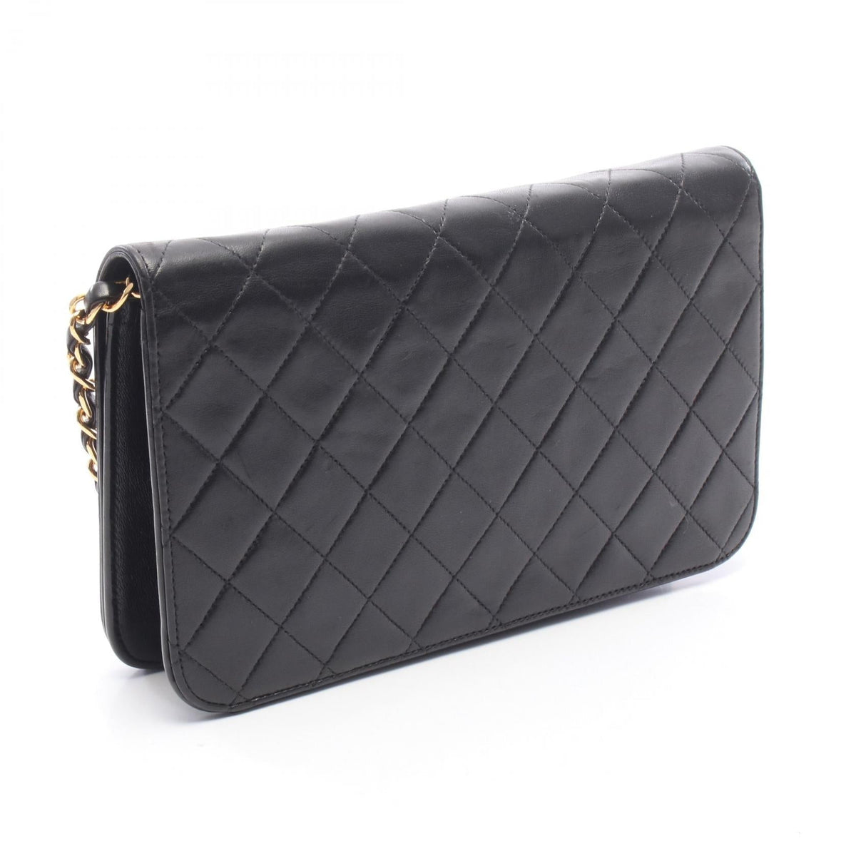 CHANEL Black Matelasse full flap Lambskin (sheep leather) A03568 2101220109769